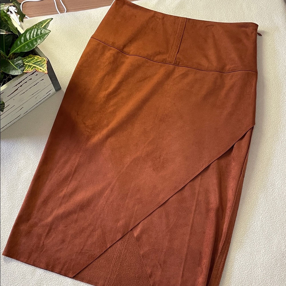 044-INC International Concepts Women's Rust Pencil Skirt